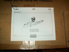 Dolmar Chain Saw Service Manual Models PS-6400 PS-6400H PS-7300 PS-7300H PS7900