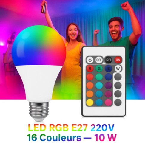 Ampoule led rgb e27 - e27, 220v