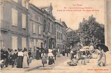 CPA 81 SAINT SULPICE LA POINTE PLACE DE L'HOTEL DE VILLE UN JOUR DE FETE (rare