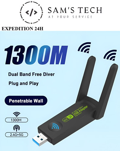 Clé wifi usb 1300mbps - wifi,
