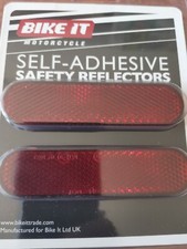 2 Adhésif Catadioptre Moto Scooter Quad Rouge Arrière Trike Remorque Caravane