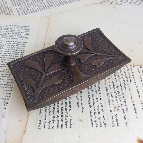 Tampon buvard ancien bronze - tampon,