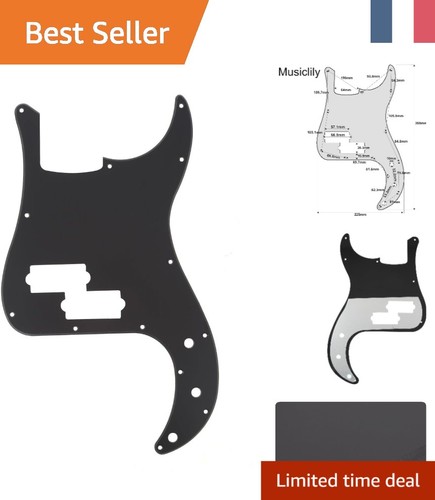 Pickguard bass noir - noir, mat