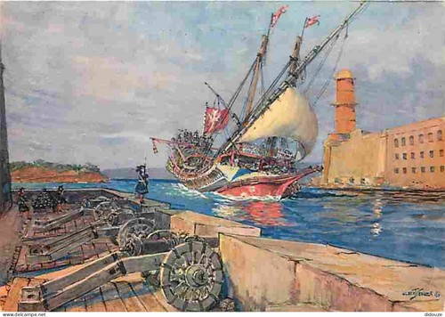Carte postale bateaux - bateaux, art