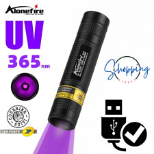 Lampe Torche de Poche Rechargeable Led UV Ultraviolet Lumière Noire 365 Nm 🟣