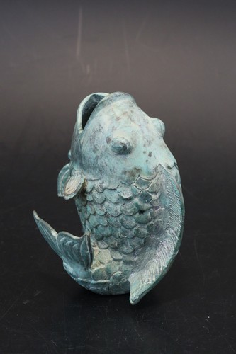 Vase bronze carpe koï bouche - bronze,