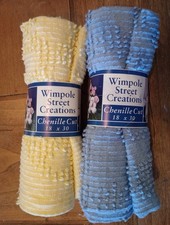 2 pcs. Chenille Cuts (18" x 30") Wimple Street Creations Blue Yellow