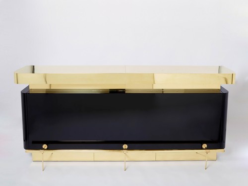 Grand bar laqué noir - , et