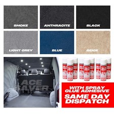 10 sqm Camper Van Lining Carpet Kit 4 Way Stretch Inc 5 Cans Trimfix Adhesive