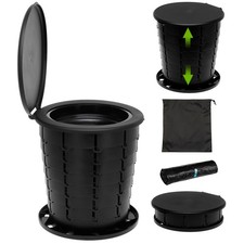 Toilette Portable Camping, WC Sèche Pliable Compacte pour Van, Voiture, Pêche  B
