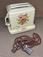 Antique Porcelier Porcelain Basketweave Toaster Catalog No. 5002 Works Perfectly