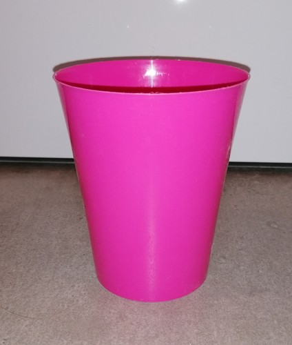 Cache pot plastique rose - plastique,