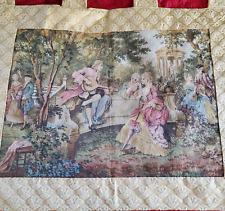 Vintage French Tapestry Gobelin Tapestry Romantic Wall Hanging Home Decor 41x32"
