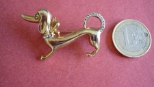 BROCHE / TECKEL / METAL DORE