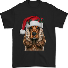 Christmas Cocker Spaniel Xmas Dog Mens T-Shirt 100% Cotton