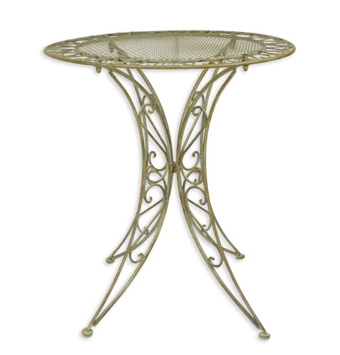 Une table ronde fer - ronde, en