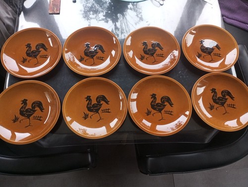 Assiettes plate année 60 - 8,
