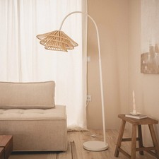 Lampadaire Métal et Bambou