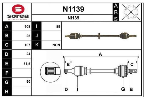 Arbre transmission snra - de,