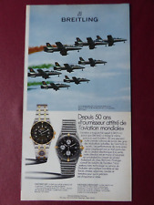 4/1985 PUB MONTRE BREITLING WATCH NAVITIMER PAN ARROWS TRICOLOR FRENCH AD