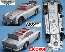 épave Aston Martin db5 james bond 007 grise 1970's corgi gt britains 1/36