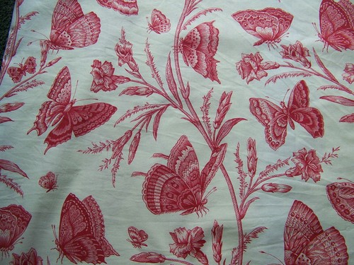 Coupon tissu papillons - coupon,