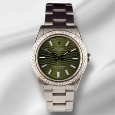 Rolex Oyster Perpetual 31Mm 1Ct Diamants Motif Vert Cadran Montre Automatique