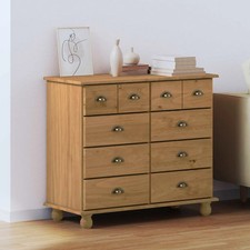 Commode avec tiroir avec stockage Bois de pin massif Rangement Moderne vidaXL vi