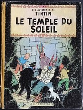 TINTIN Le Temple du Soleil B11 Dos jaune Rééd. couleurs 1954 État moyen