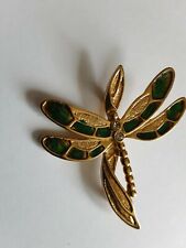 Tres belle broche fantaisie vintage aux formes stylisées de libellule