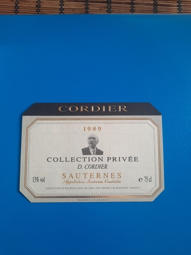Etiquette vin cordier - etiquette,