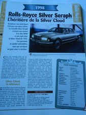 Rolls Royce Silver Seraph 1998 Fiche Technique Auto