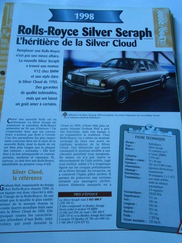 Rolls royce silver seraph - silver, 1998