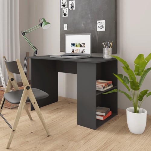 Bureau gris aggloméré table - bureau,
