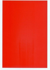flat decal board solid color red 12cm x 8cm