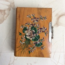 Ancien Album Photo en Bois