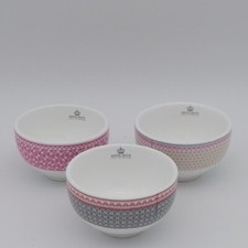 3 BOLS D 10 PORCELAINE ROYAL BOCH BELGIUM PETITE FLEUR STYLISEE CAMAIEU DE ROSE