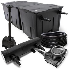 Kit de Filtration de Bassin Filtre 90000l 36W UV Pompe Tuyau 25m Fontaine 113