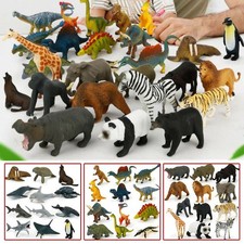 Figurines modèles animaux zoo jouets enfants ferme sauvage dinosaures lot const