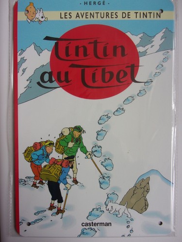 Plaque métal tintin herge - plaque,