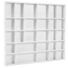 Creative Deco Petite Étagère à Casiers Blanche | 28 Compartiments | 44,5x40x3 cm