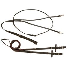 German Martingale Rein Set - Brown Leather