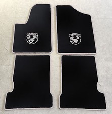 Tapis De Voiture Tapis Pour Fiat Seicento Et Abarth 1998-10 Noir Argent Velours