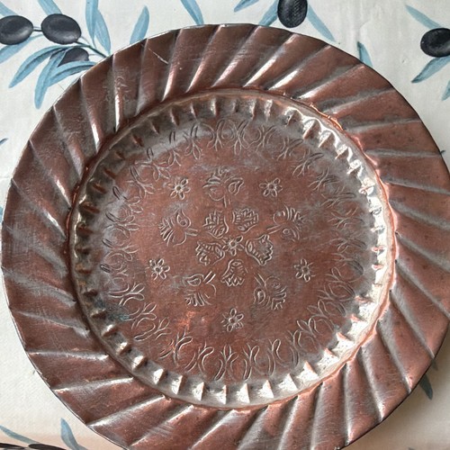 Ancien plat décoratif - ancien, en