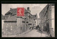 Old postcard Janville, Porte d ́Orleans 1907 