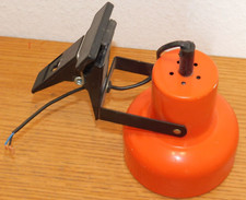 vintage design LAMPE GERMANY spot en métal ORANGE avec SUPPORT PINCE CASSEE