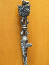 PHURBA RITUELLE DU TIBET TÊTE DE MAHAKALA VERS 1900 EN BRONZE PATINE