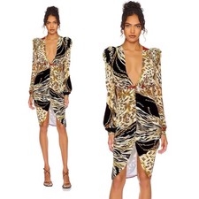 $528 New RONNY KOBO Animal Print Dress Sz S 