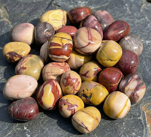 Mookaite jasper tumbled stones - mookaite,