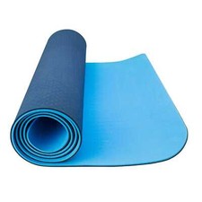 Tapis de sport pour Yoga, Pilates, Fitness, écologique, Bleu Clair/Foncé